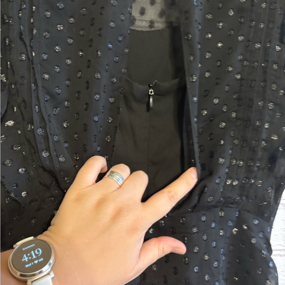 Express Polka Dot Ruffle Mini Dress - Picture 11 of 11